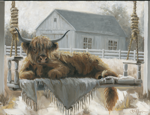 Cow on Swing