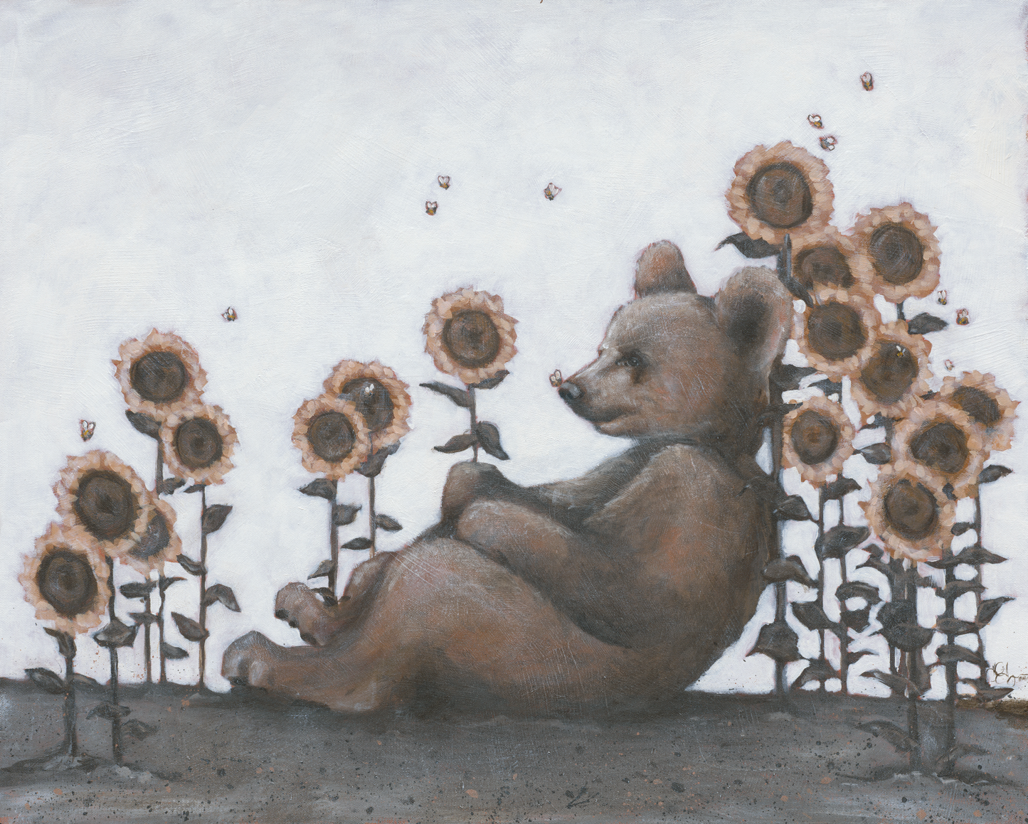 Bear in Sunflowers Digital Download