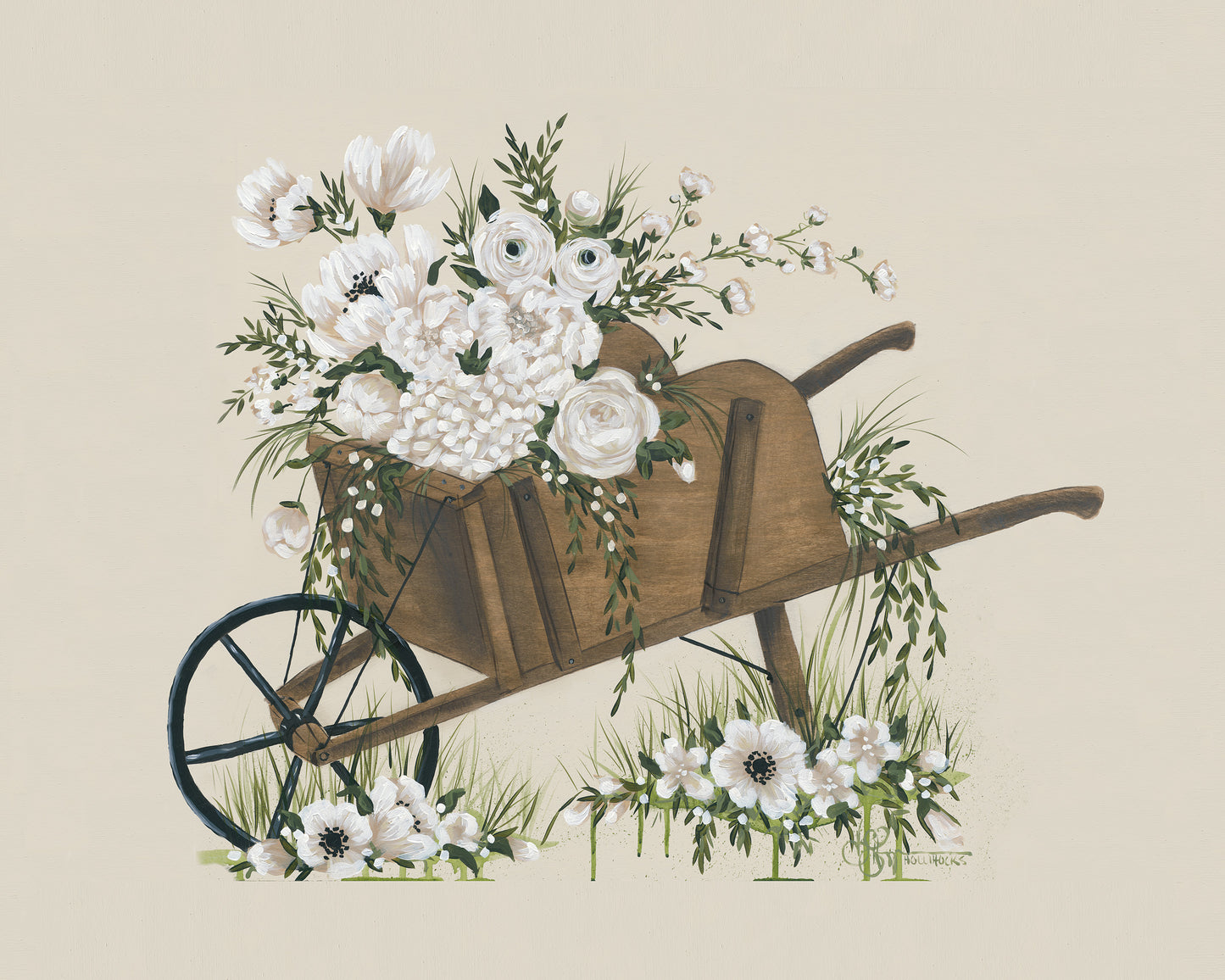 Antique Wheelbarrow Digital Download