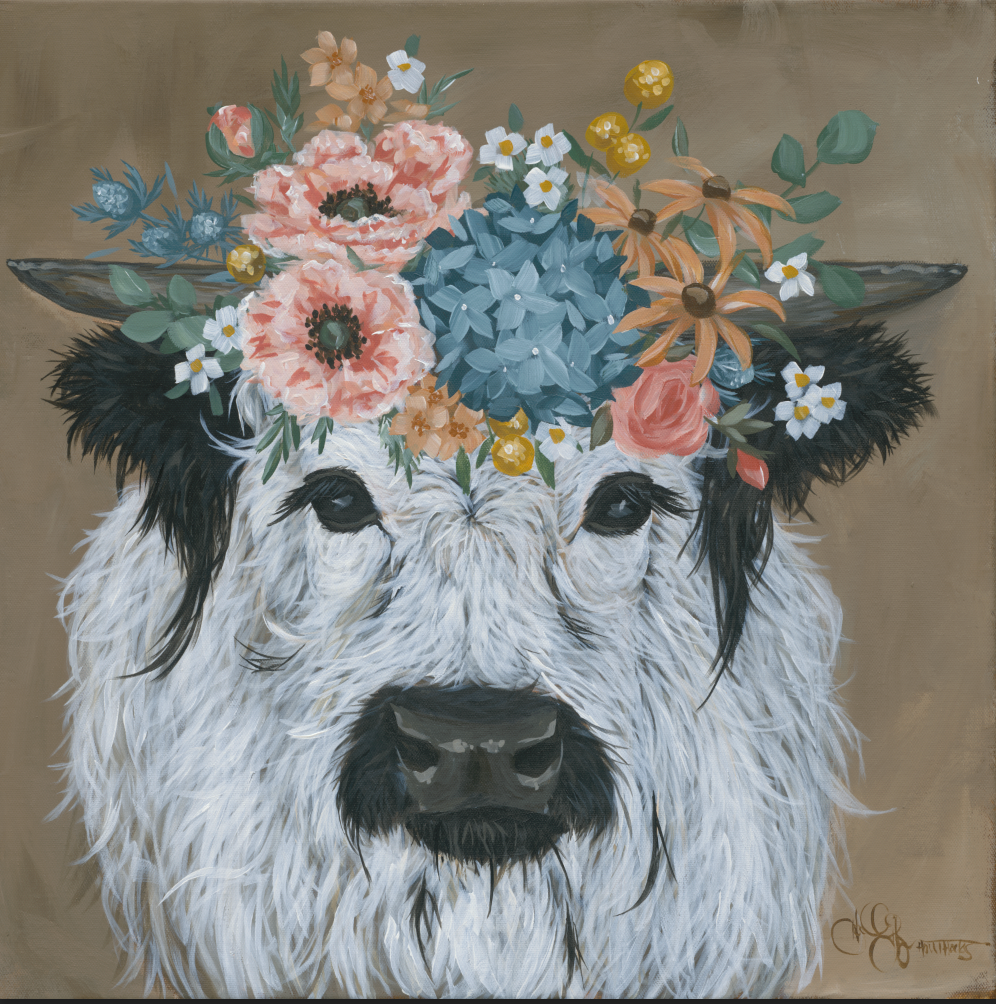 Highland with Flowers