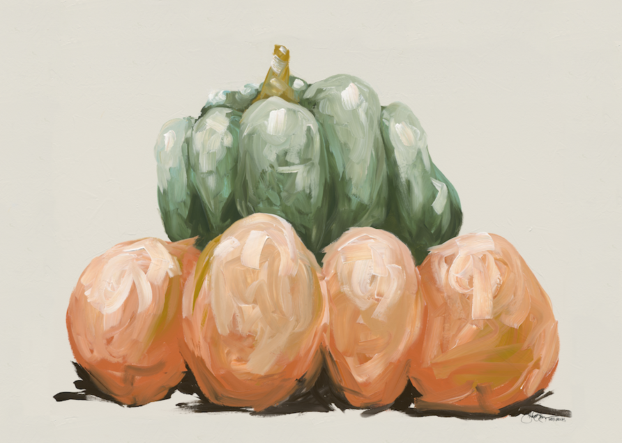 Two Pumpkin Stack Horizontal