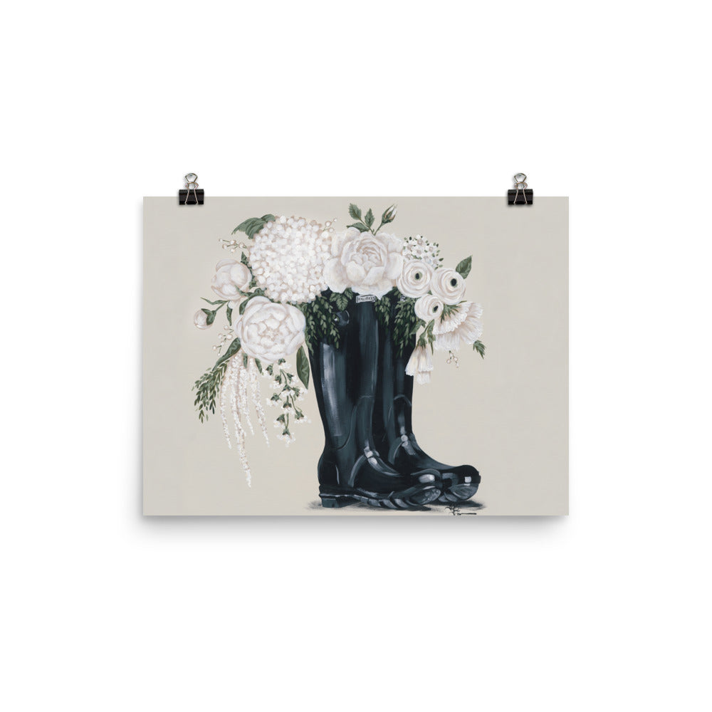 Flowers and Black Boots