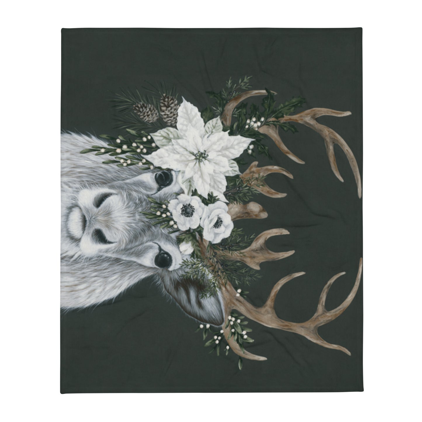 50x60 Snow the Reindeer Throw Blanket