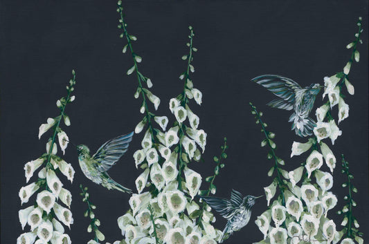 Foxgloves & Hummingbirds Digital Download