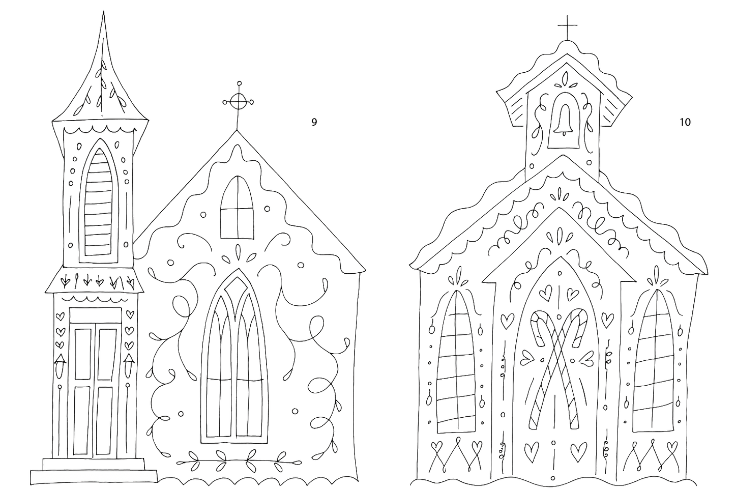 Gingerbread Advent Churches 24 Days