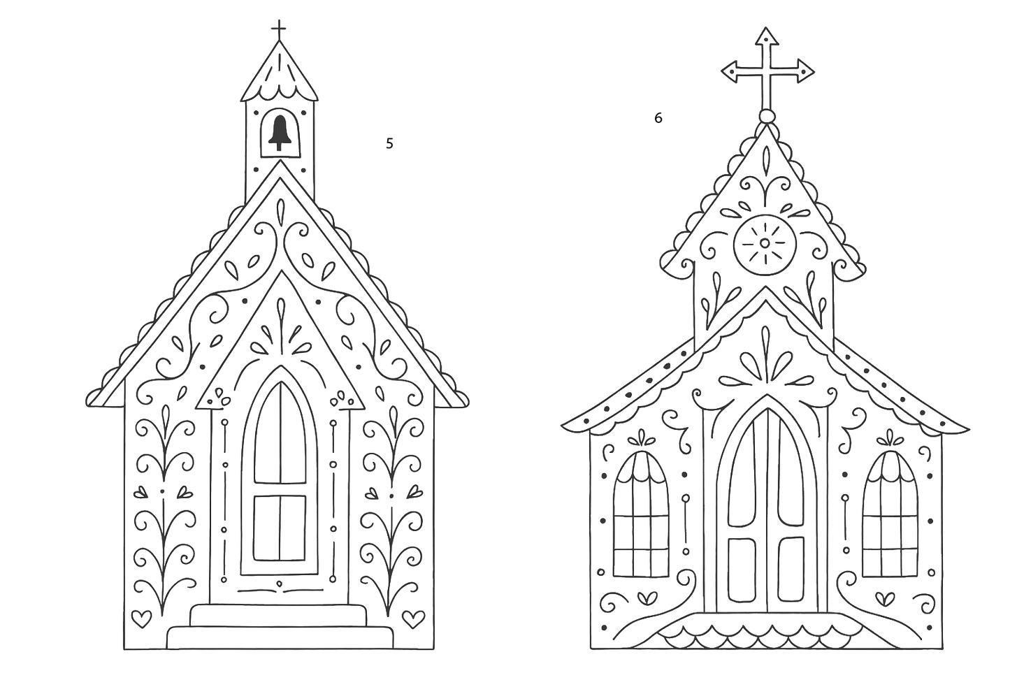 Gingerbread Advent Churches 24 Days