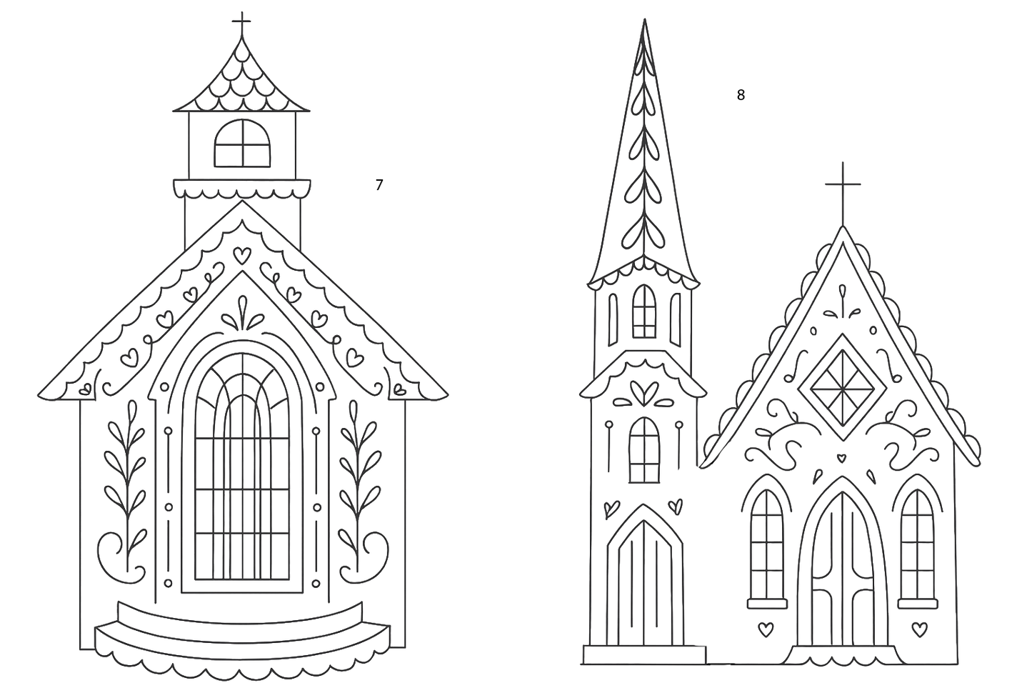 Gingerbread Advent Churches 24 Days