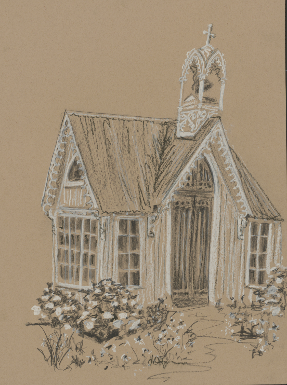 Chapel Sketch Digital Download