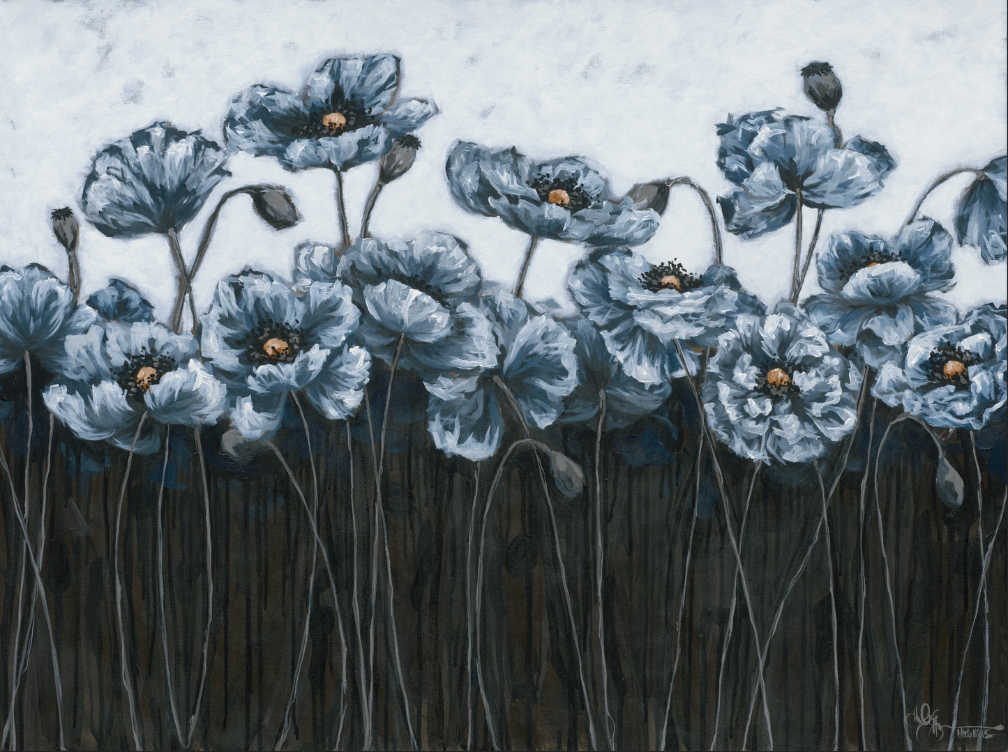 Grey Poppies Digital Download