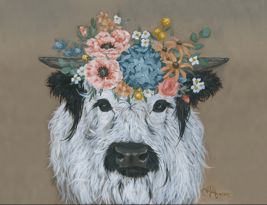 Highland with Flowers Digital Download