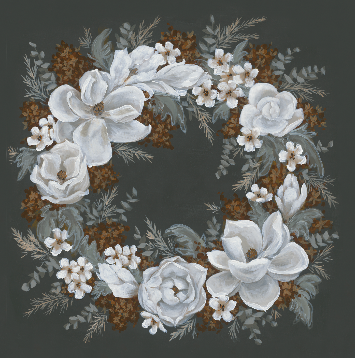Magnolia Wreath Digital Download