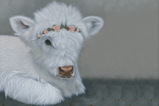 Calf with Floral Crown Digital Download