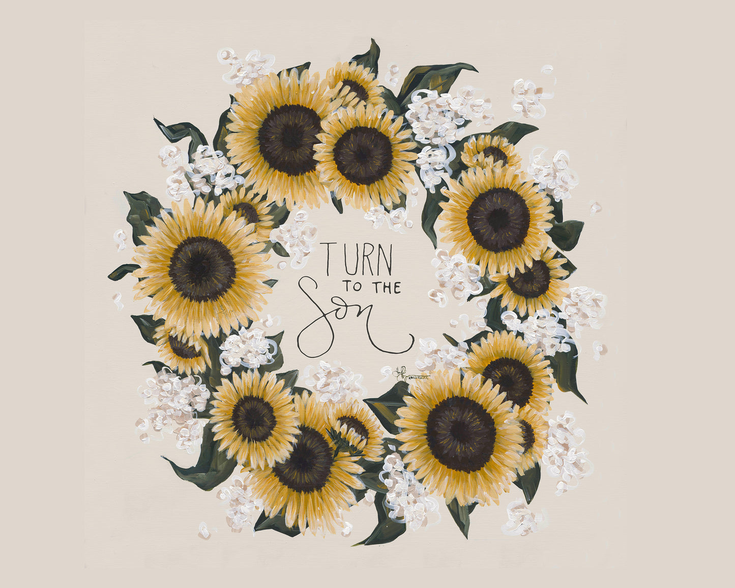 Sunflower Wreath Digital Download