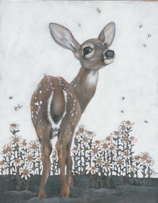 Fawn in Sunflowers