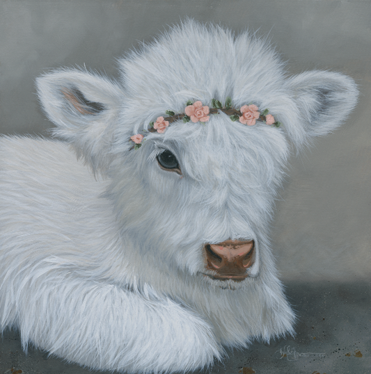 Calf with Floral Crown